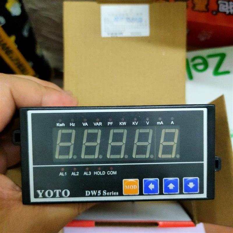 北崎YOTO 单相智能数显电能参数表 DW5-AV300AA5 电压电流功率