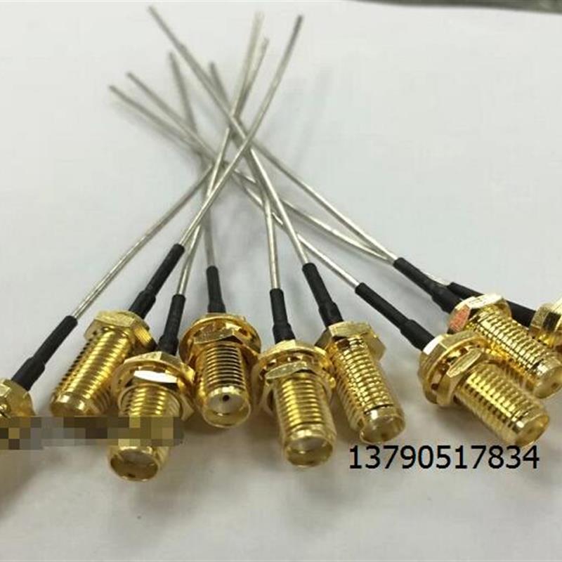 SMA母头单边半钢线50-1RF射频同轴信号线SMA-KB测试连接线10CM