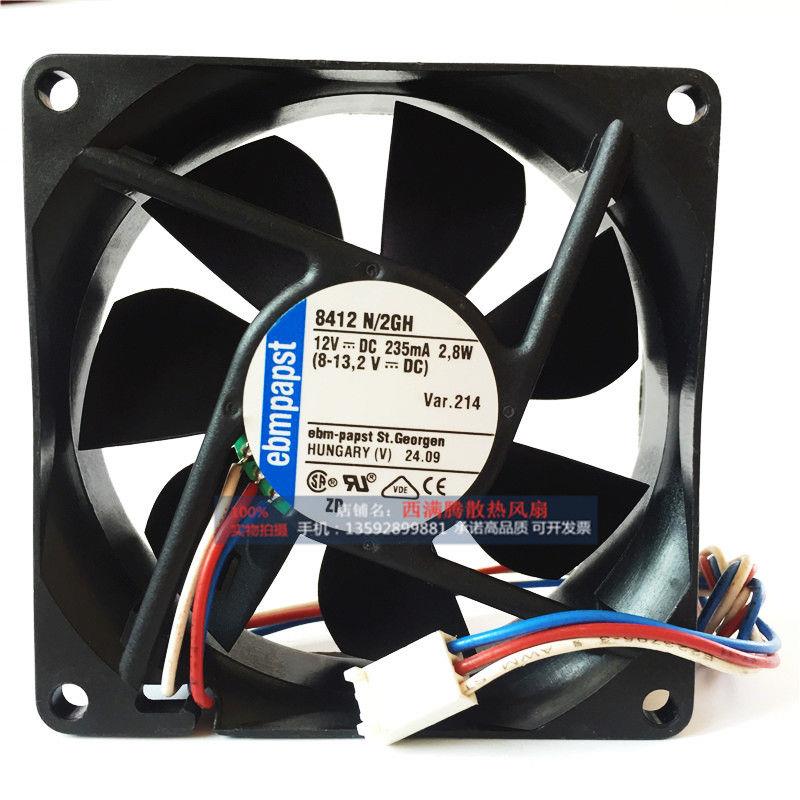 德国 TYP 8412N/2GH 8CM 8025 12V 2.8W 3线散热风扇