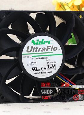 原装尼迪克 V12E12BS2M9-07 12038 12V 0.36A  4线PWM风扇