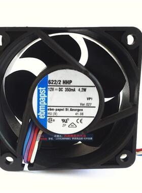 622/2HHP 12V 4.2W 60*60*25MM 4线 原装德国ebmpapst 轴流风机