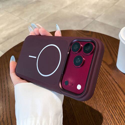 适用iPhone18PROMAX撞色肤感磨砂磁吸手机壳苹果17全包防摔保护套
