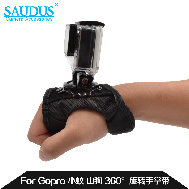 gopro hero5/4/3+ 配件小蚁山狗SJ4000配件 360度旋转手掌带/戴