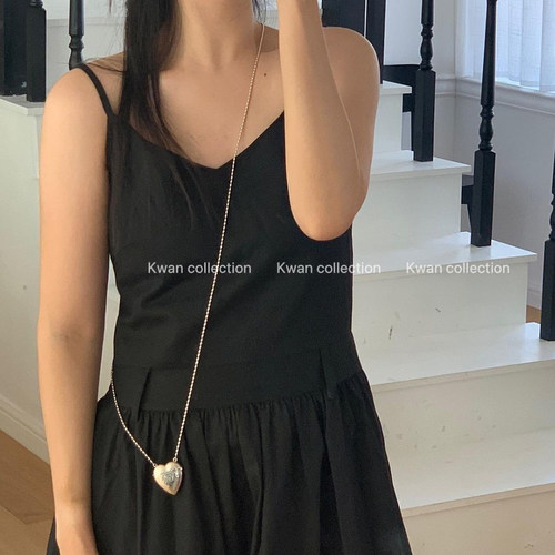 ins博主同款复古浮雕爱心项链