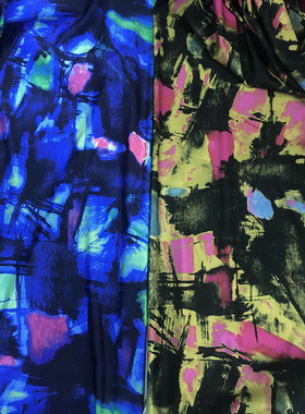 氨纶布料 四面弹力舞蹈连衣裙肚皮拉丁舞泳衣DIY紧身氨纶印花面料