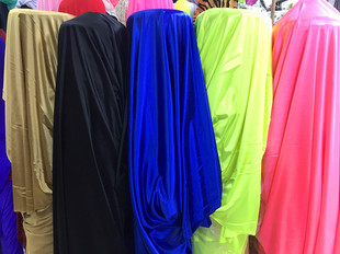 四面弹力缎面/亮面氨纶色丁布料拉丁舞服 舞蹈服 舞台服装DIY面料