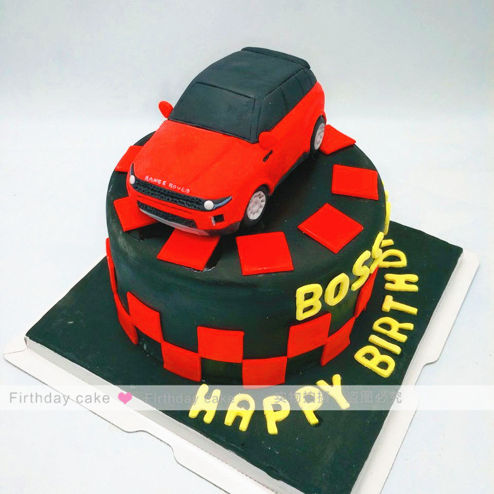 路虎生日蛋糕北京上海杭州苏州杭州同城翻糖蛋糕 定制创意蛋糕