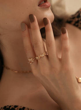 littlejoys蝴蝶戒指女立体仙气