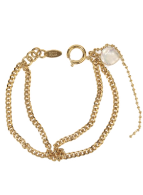 链条巴洛克珍珠手链粗粗链条女