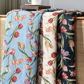 郁金香沙发布料提花面料蒲团榻榻米实木坐垫椅垫套子盖布民族风