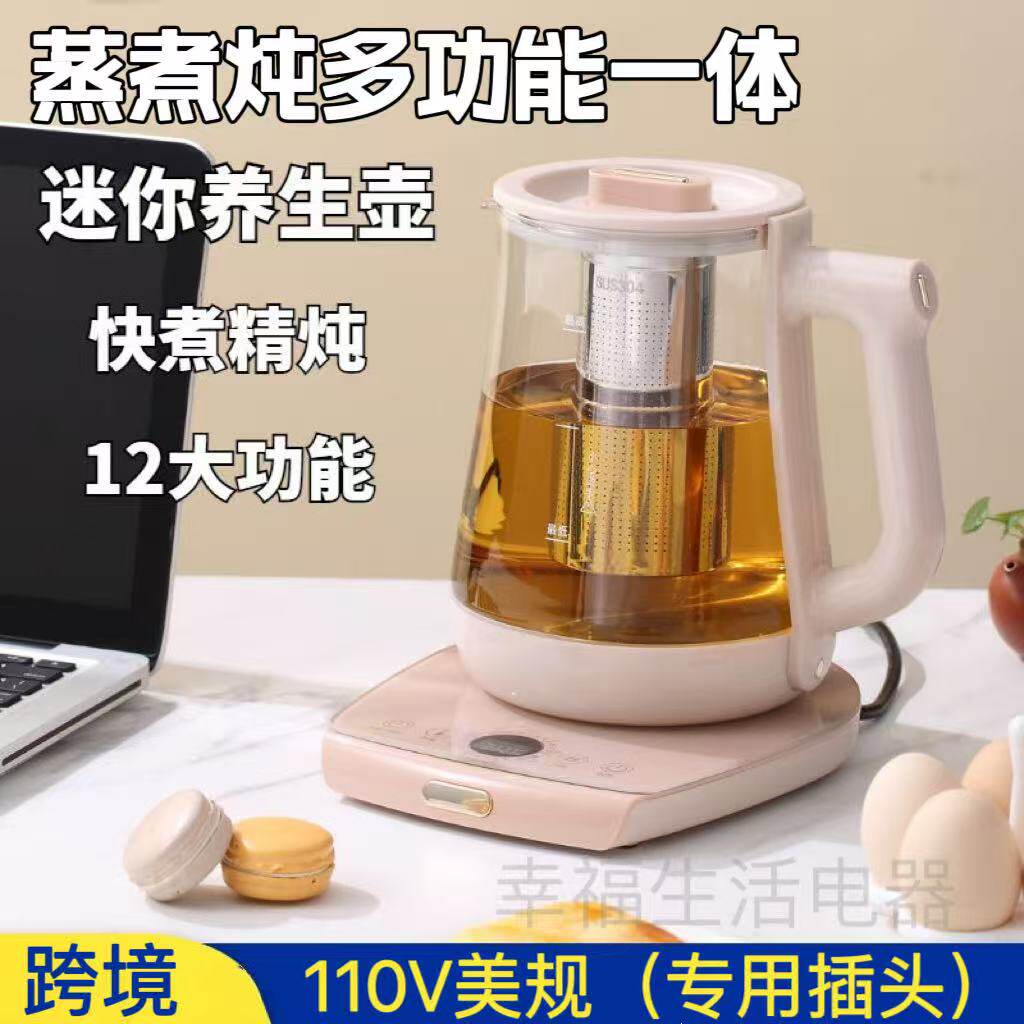 110V伏养生壶多功能煮茶器加拿大用烧水壶出口小家电