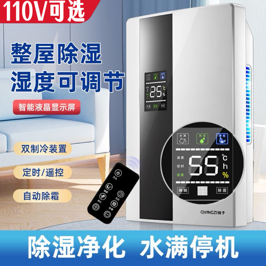 110V出口抽湿机小型家用静音回南天除湿神器香港用美国台湾吸水机