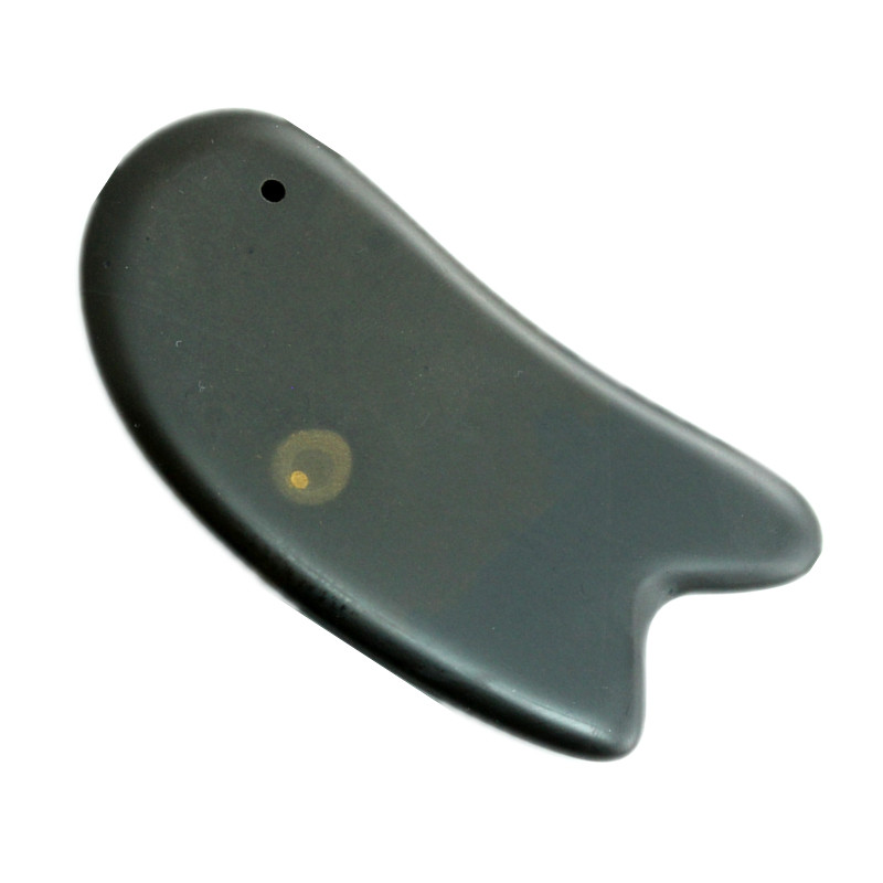 砭美康玄黄砭石双刃超薄款面部全身四肢颈椎通用刮痧板中号老料