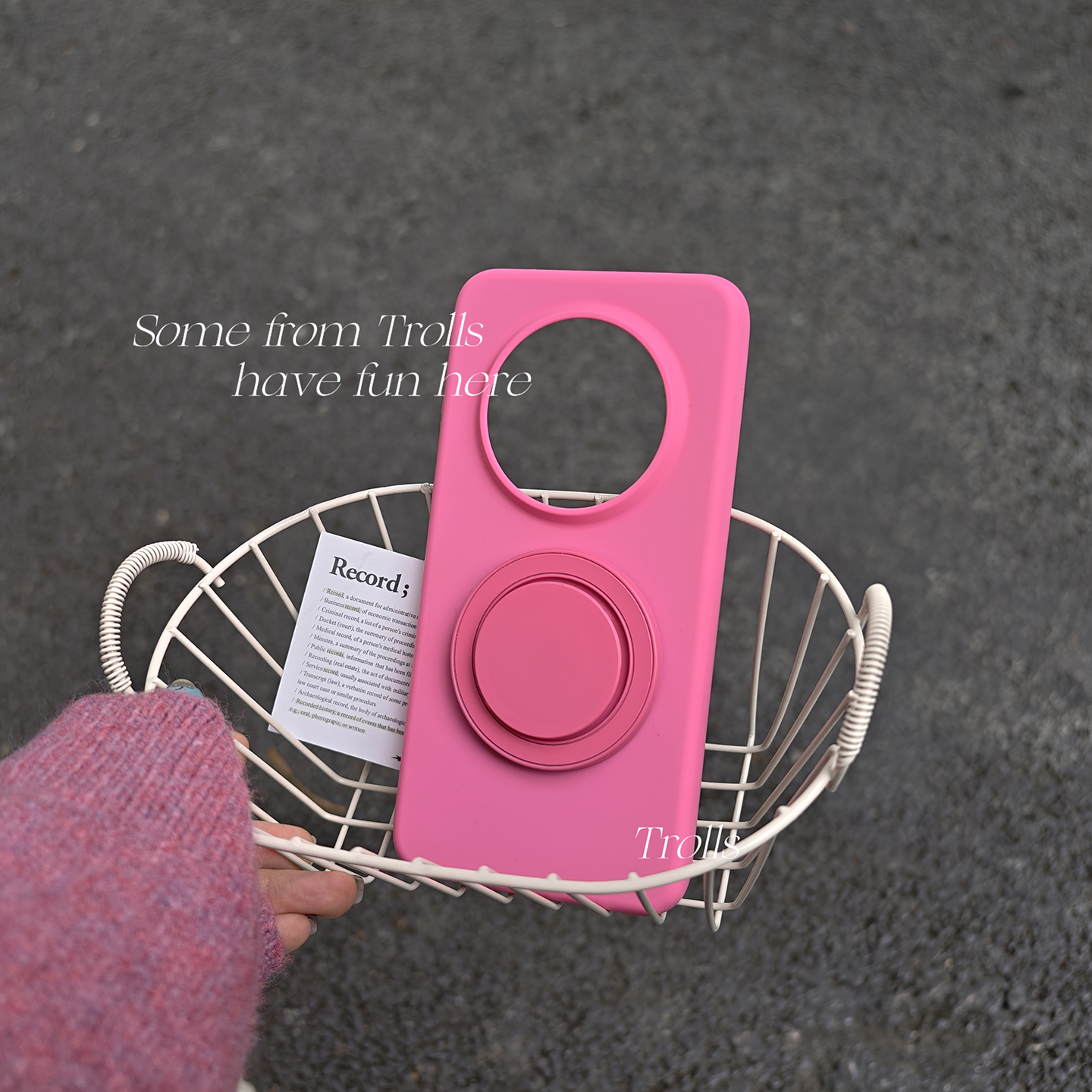 Trolls｜cherry甜心下午茶！莓莓卷挞韩国ins糯叽叽液态硅胶手机壳适用华为pura80Pro苹果16小米17findx9x300