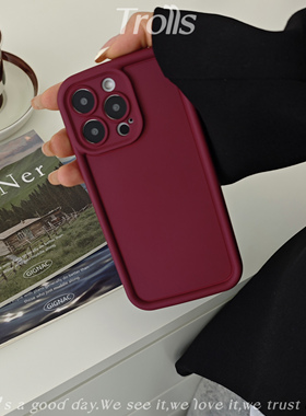 Trolls【乌梅子酱】小众高级感ins纯色手机壳适用华为mate70pro+小米17苹果16promax/findx8全包防摔情侣软壳