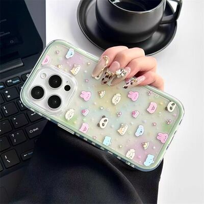 小动物蛋糕款三合一炫彩适用苹果16/15iphone13/XR/MAX华为手机壳
