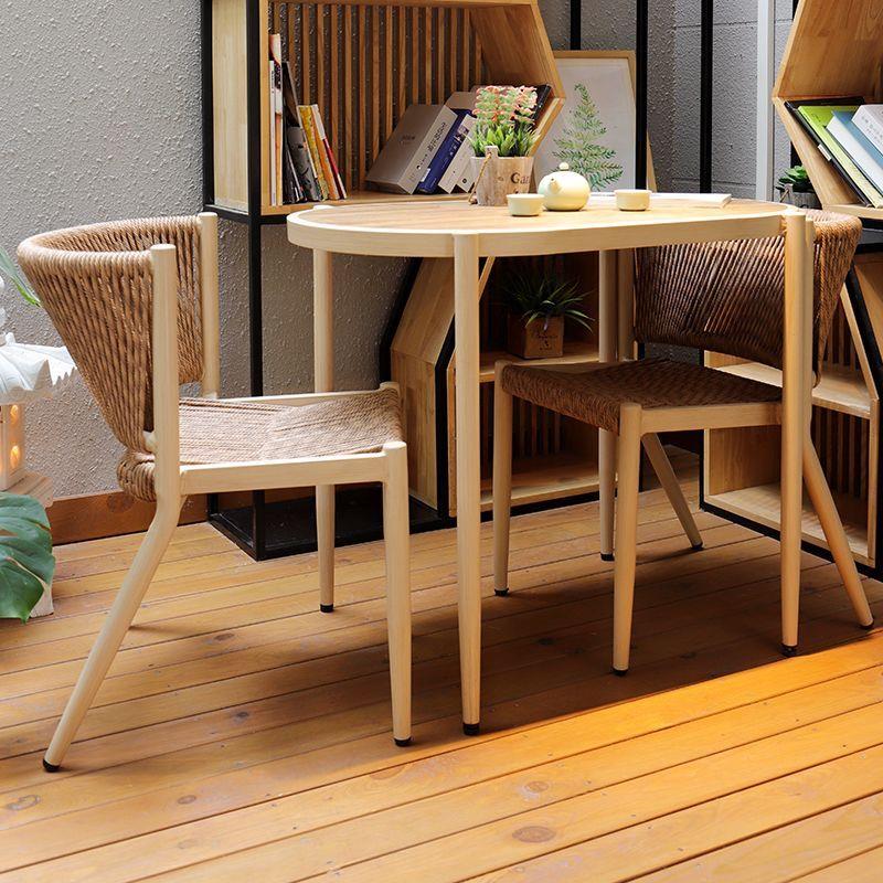阳台藤椅三件套简约休闲户外藤编桌椅茶几一桌两椅组合