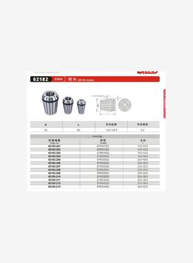 正品台湾精展筒夹62182-ER50ER501202-ER501402-ER501602