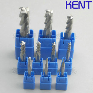 1mm 3刃铜铝专用立铣刀 12mm 硬质合金刀 德国KENT50度钨钢铝用刀