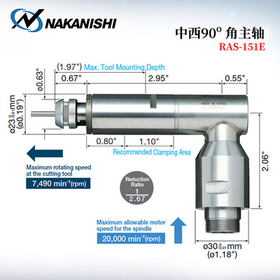 日本原装NAKISHI中西90°