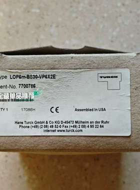 图尔克传感器 LOP6m-BS30-VP6X2E，77007
