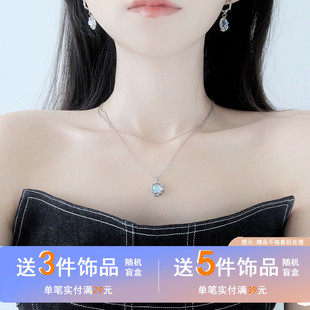 韩式ins风唯美简约设计感项链可流动颈链几何形双层锁骨链女5521