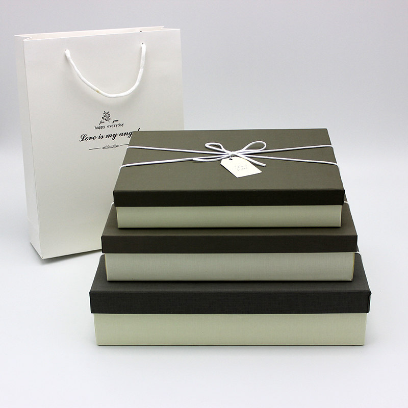 礼盒包装盒简约大号高档长方形生日isn创意衣服围巾礼盒定制logo