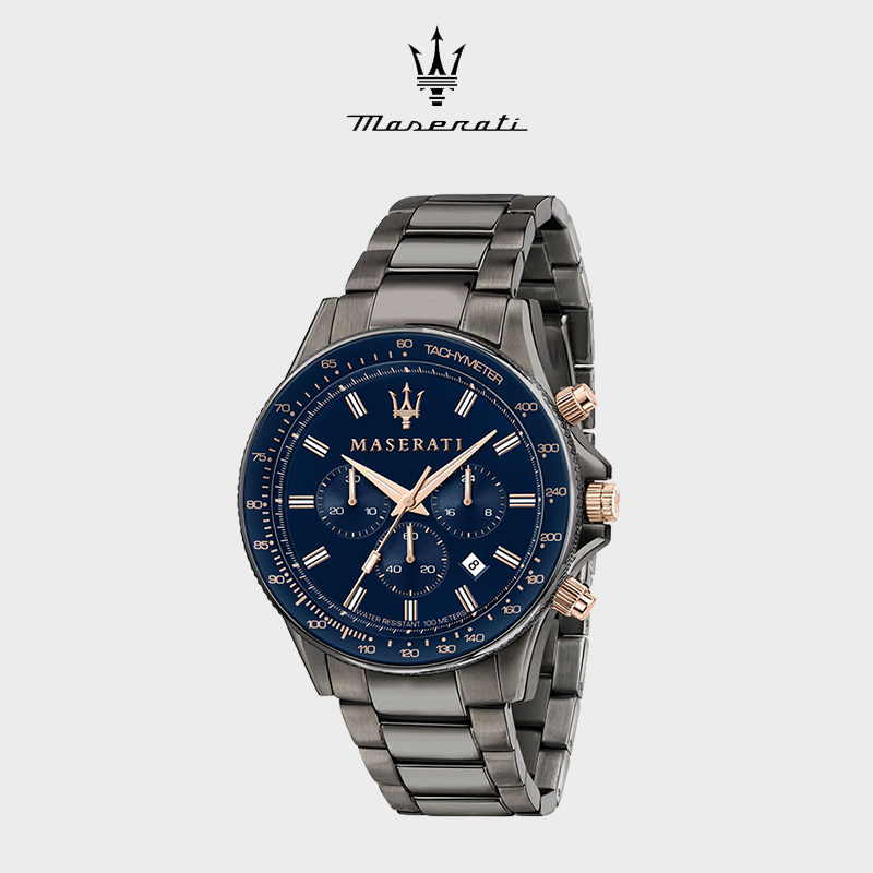 玛莎拉蒂经典运动男士腕表大表盘石英防水手表商务潮r8873640001