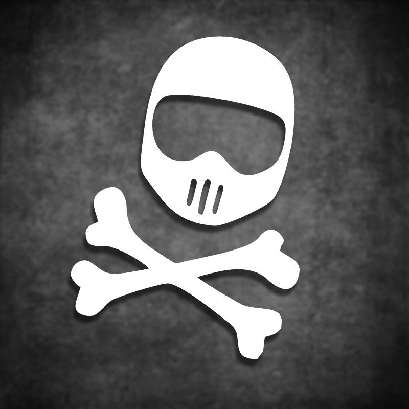 复古精神 骷髅 cafe racer 摩托车贴纸 头盔贴纸个性防水反光贴花