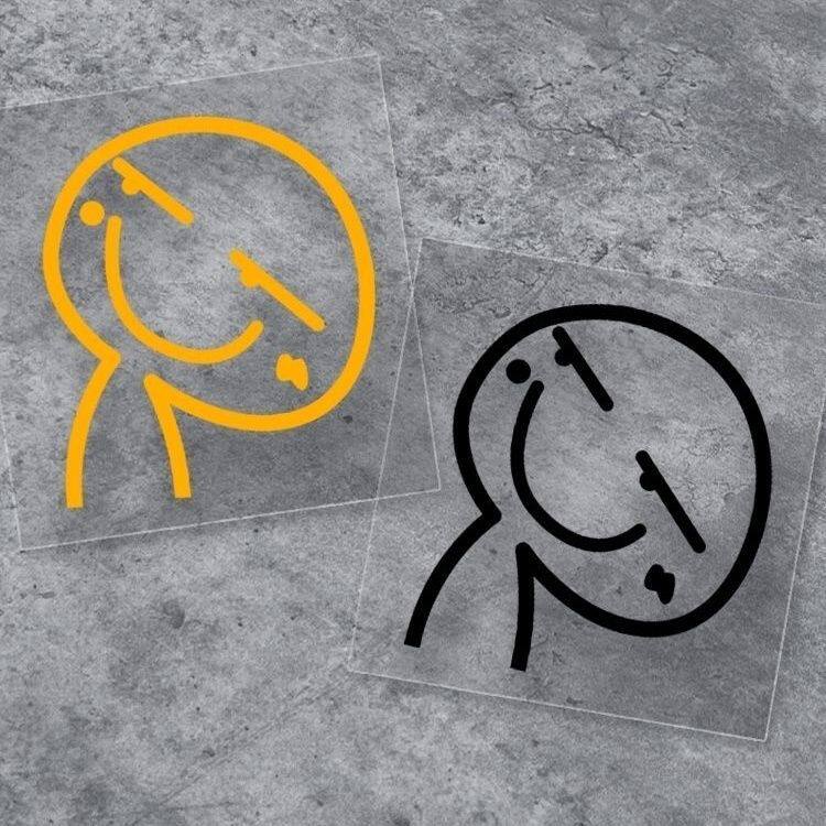 歪头可爱小人手绘表情包