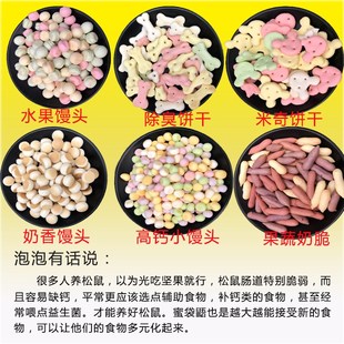 蜜袋鼯零食粮食松鼠仓鼠花枝飞鼠无乳糖饼干小馒头除口臭饼干补钙