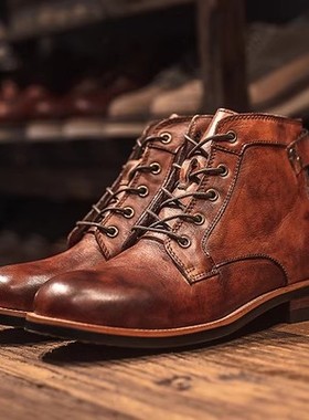 Men Shoes Autumn Winter Military Boots Plus Size大尺码工装男