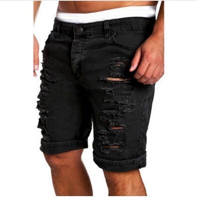 2022 Cargo Shorts Men Casual Ripped Holes Summer Shorts