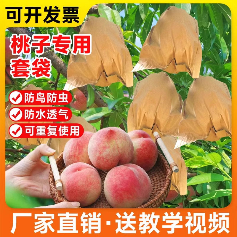 水果套袋专用果袋水蜜桃桃袋袋子冬桃蟠桃黄桃防虫透气防水批发