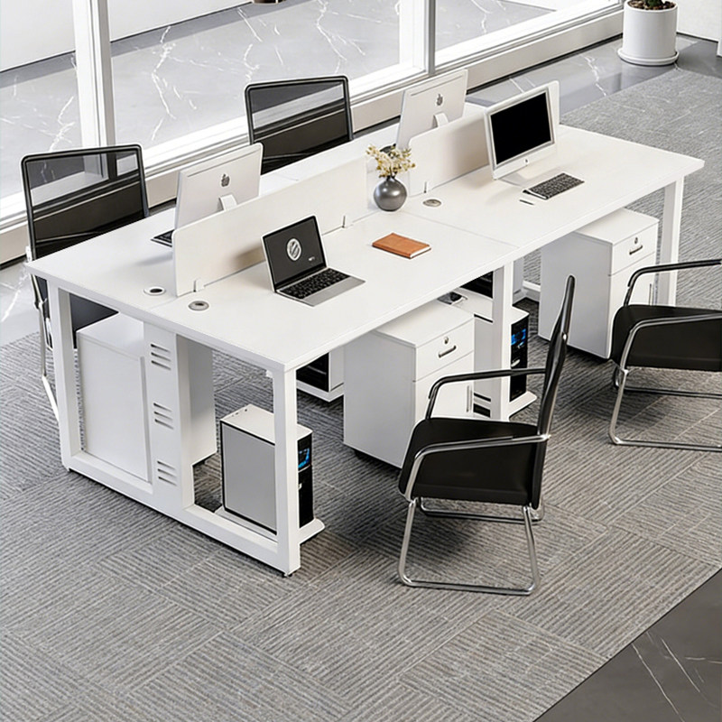 办公桌员工位4四6六人工位卡座简约现代公司职员办公桌椅组合套装