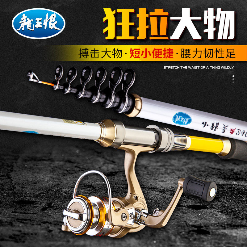 龙王恨小精灵迷你矶竿矶钓竿碳素超硬超轻远投便携海竿抛竿套装杆