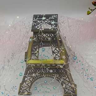 新款直销手工花片装饰DIY辅料刺绣面料 头饰花朵亮片珠片网纱绣花