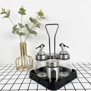 新款直销酒店用品 玻璃调料瓶调料罐套装 餐饮饭店玻璃酱醋壶辣椒