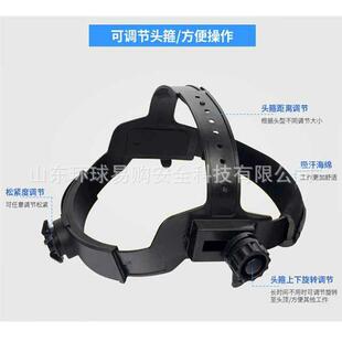 新款直销氩弧焊罩钢铁侠贴花头盔太阳能自动变光焊接面罩头戴式焊