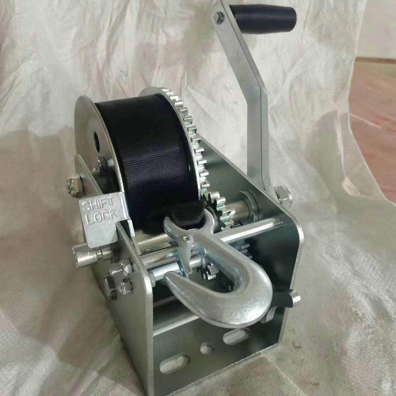 新款直销手摇绞盘手柄双向自锁式小型便携式卷扬机手动钢丝绳牵引