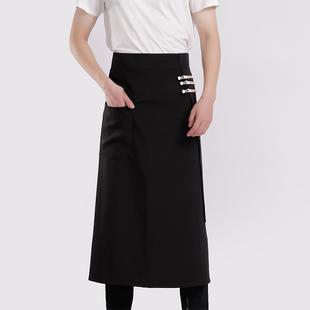 新款直销86M0围裙2023新款半身男女工作服一片式理发美发师化妆师