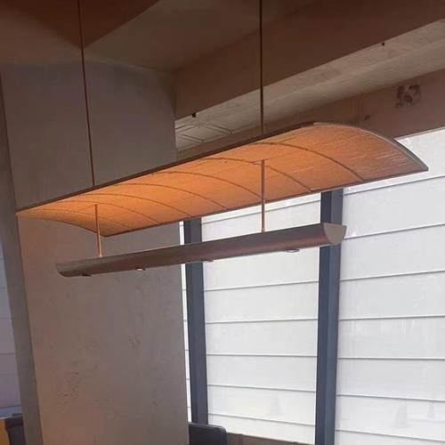 新款直销侘寂风复古餐厅吧台麻绳吊灯餐饮店铺商用前台长条餐桌吊