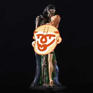 新款直销男女人体树脂工艺品骷髅头万圣节用品酒吧家居摆件外贸供