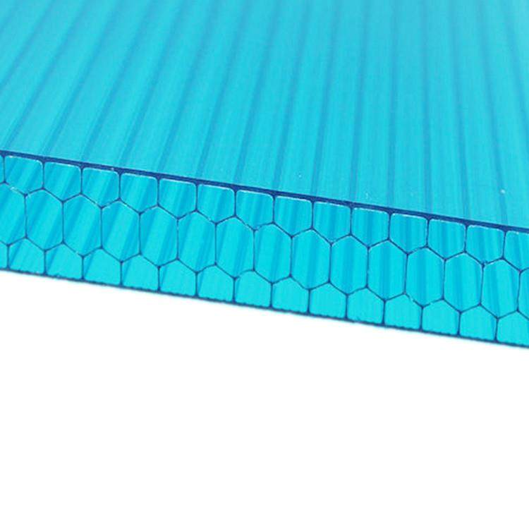 新款直销现货中空透明pc蜂窝板 温室大棚车篷雨棚工程专用PC聚碳