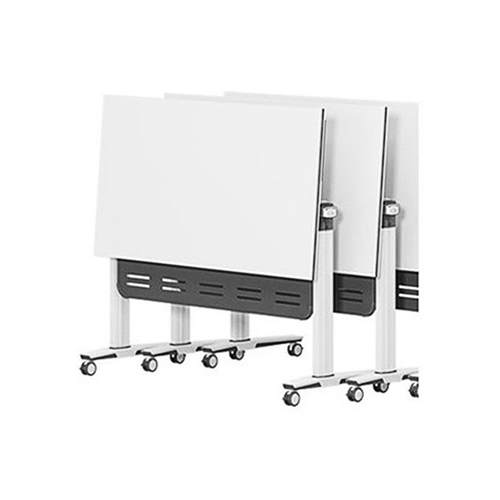 新款直销折叠培训桌椅组合可拼接翻板桌移动长条桌带轮子多功能办