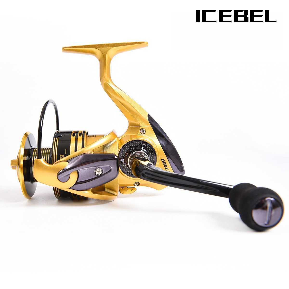 新款直销ICEBEL【GT纺车式鱼线轮】金属线摇臂无间隙渔轮金属路亚