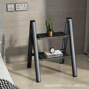 新款直销折叠梯凳置物花架多功能小梯子家用加厚铝合金人字梯三步