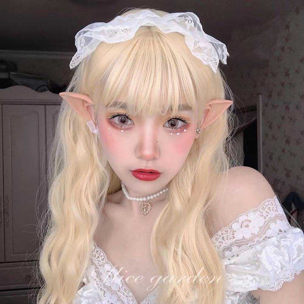 新款直销跨境亚马逊新款假发长卷发玉米烫全头套式羊毛卷工厂现货