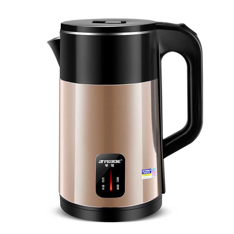 新款直销正半球家用电热水壶学生宿舍烧水壶3L大容量开水壶保温壶