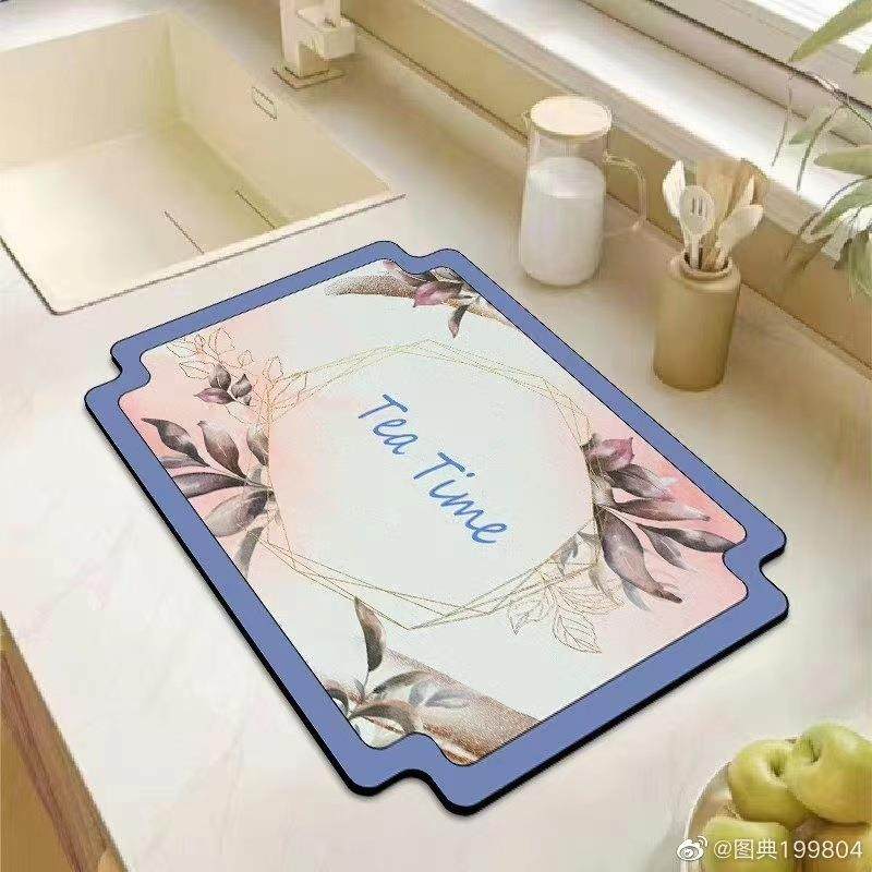 新款直销可餐垫高级感轻奢厨房隔热垫软硅藻泥沥水垫洗手台 吸水4,居家布艺,餐垫,淘宝优惠券,粉丝福利购,淘宝优惠卷